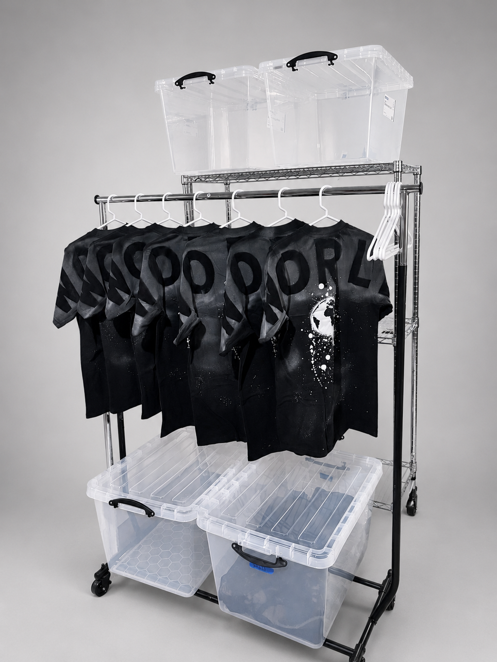 Spray paint shirt, black