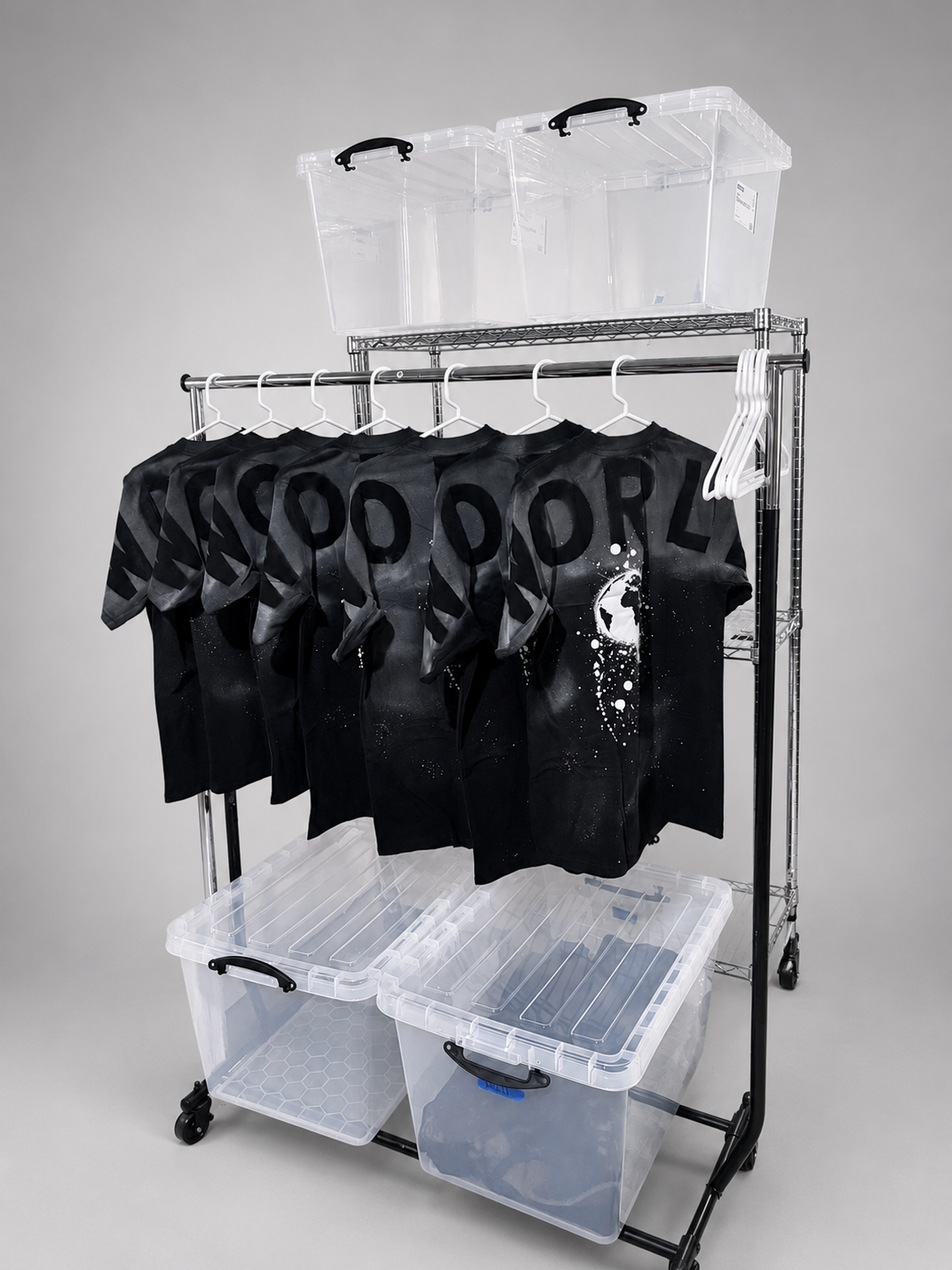Spray paint shirt, black