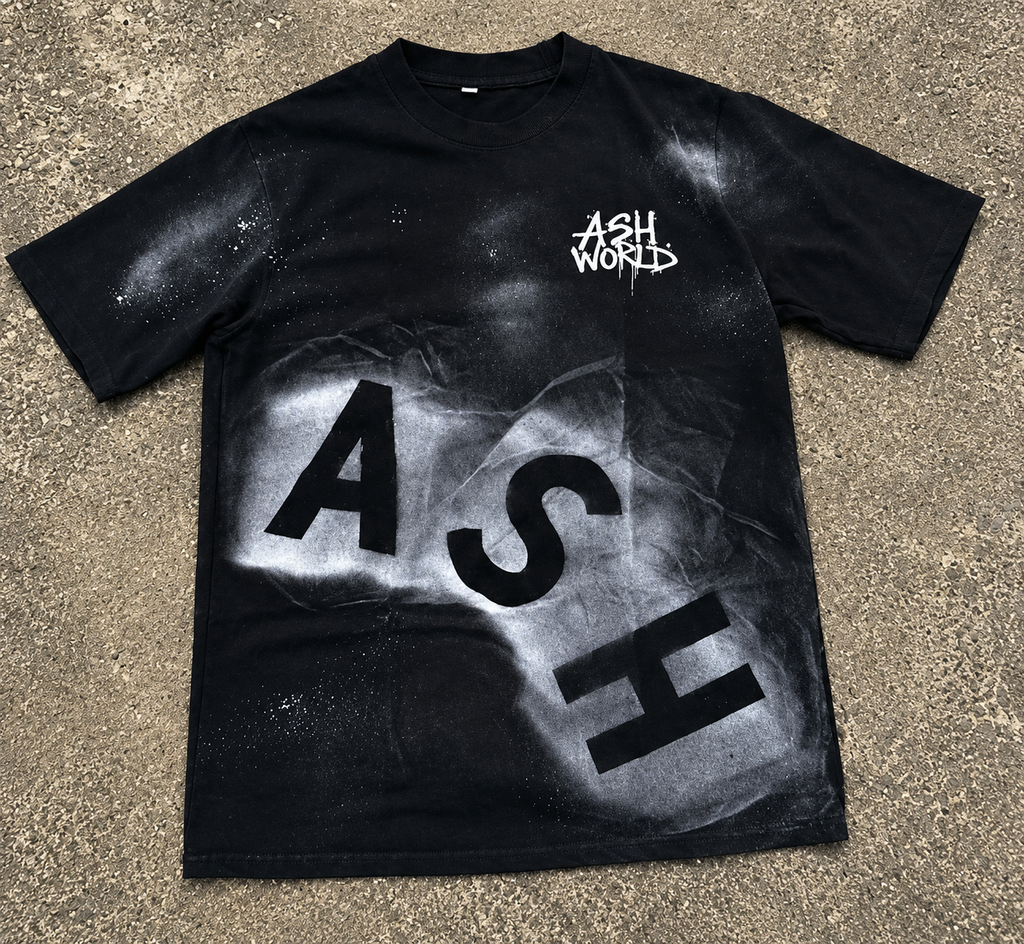 Spray paint shirt, black