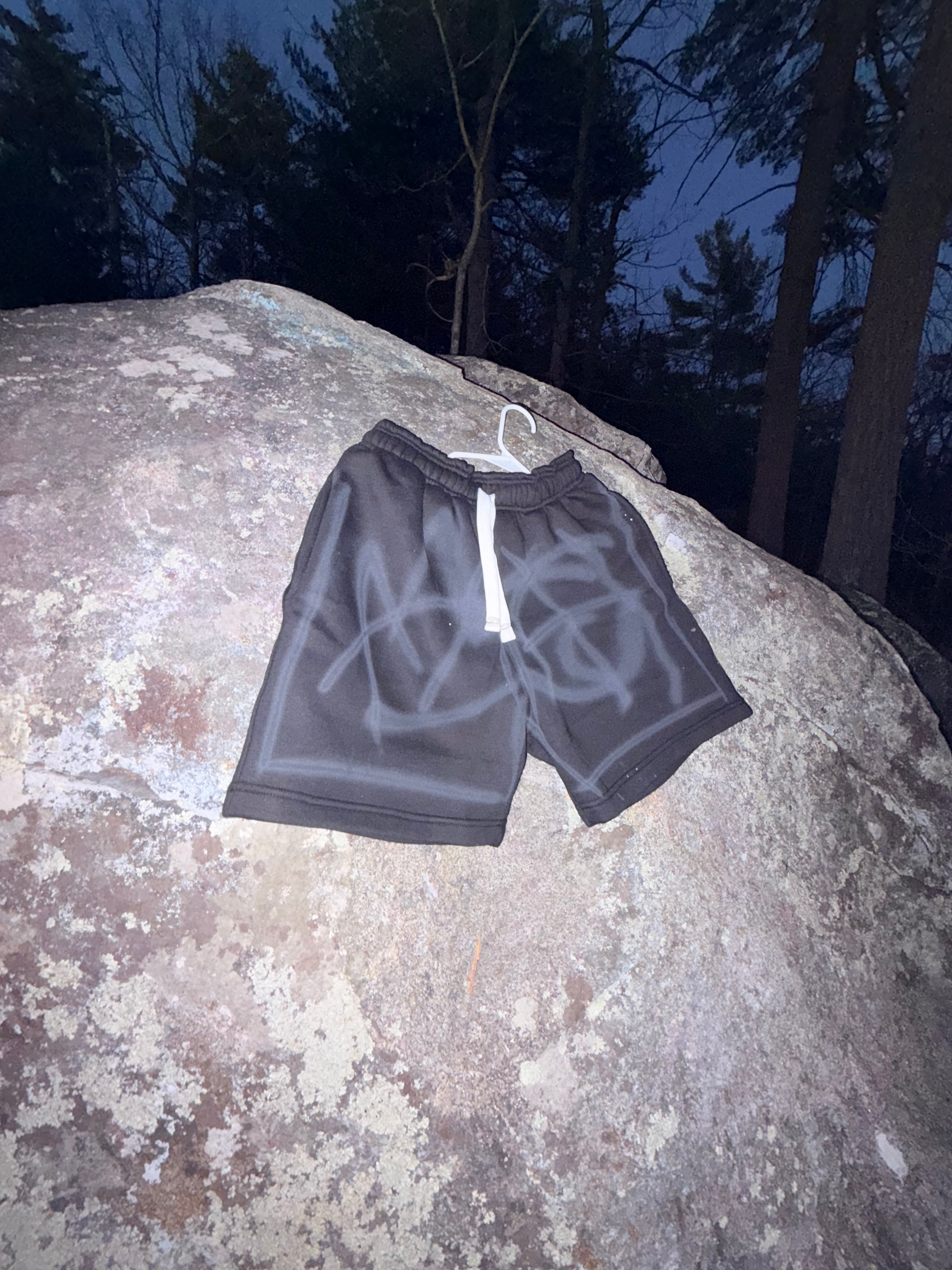 A$H World shiny graffiti shorts ￼