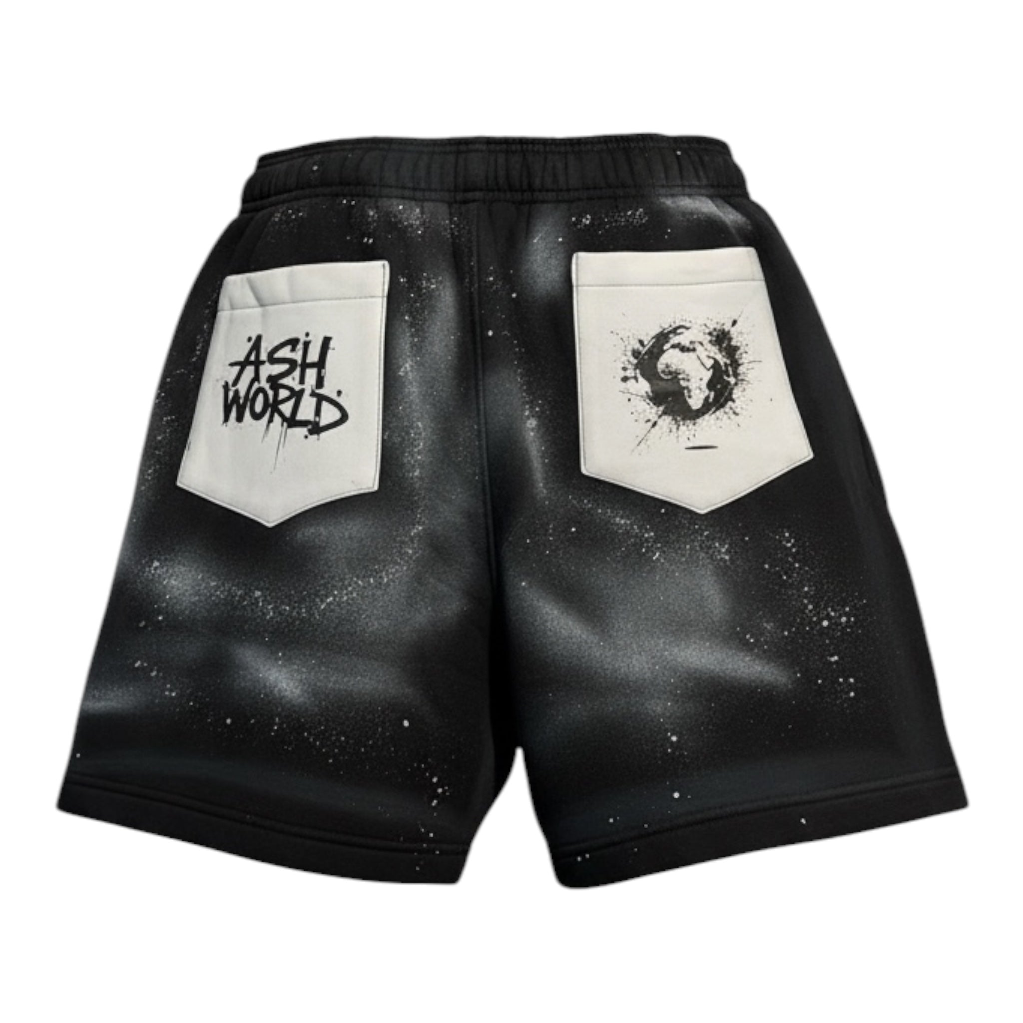 A$H World shiny graffiti shorts ￼